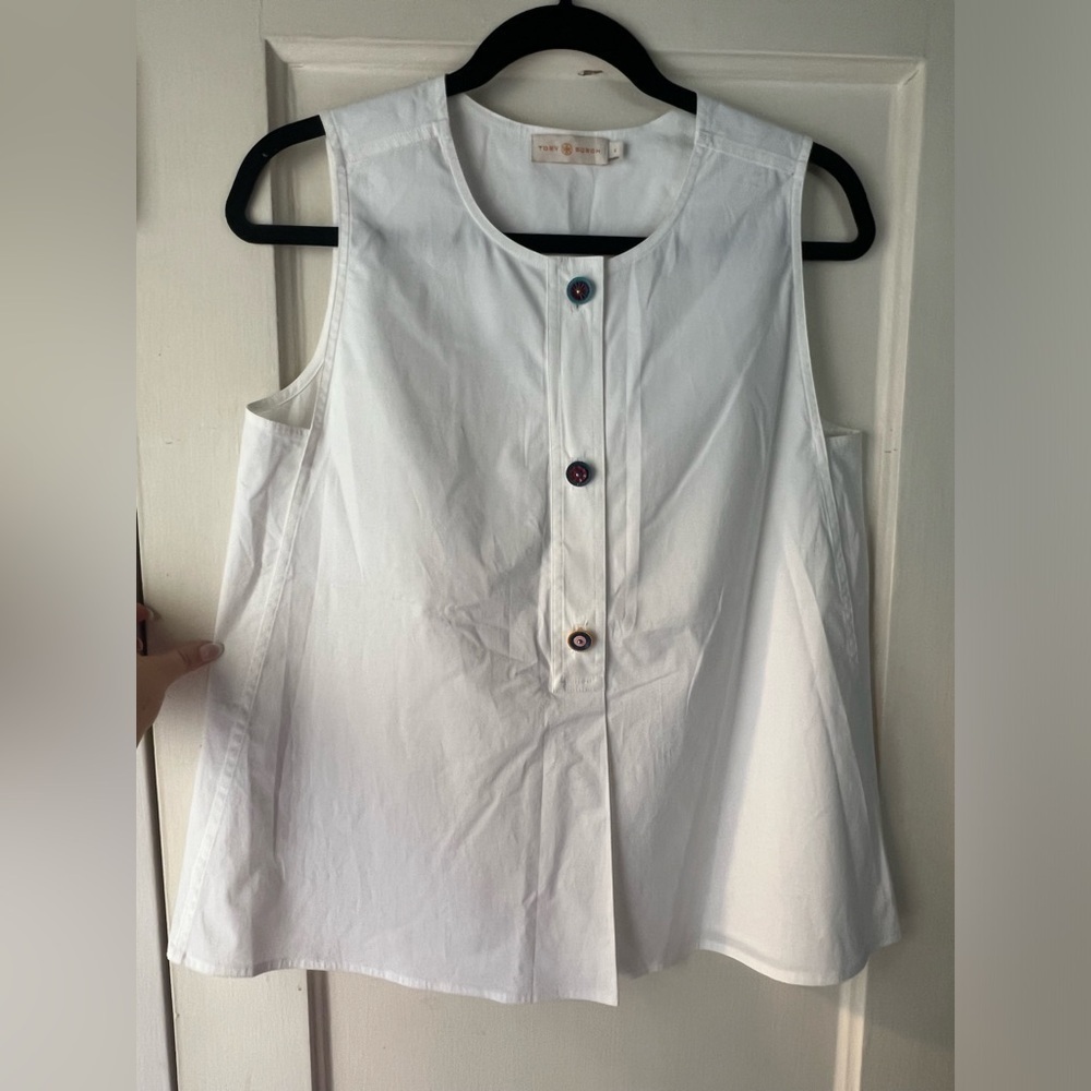 Tory Burch Crisp Cotton Poplin Tunic 4 - Picture 7 of 11